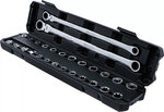 Double Ring and Swivel Head Ratchet Wrench Set extra long 27 pcs