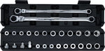 Double Ring and Swivel Head Ratchet Wrench Set extra long 27 pcs