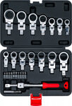 Push-Fit Ratchet Ring Wrench and Bit Set 6 - 20 mm 27 pcs