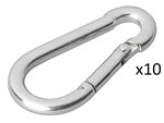 Stainless steel snap hook 6x60mm x10 pieces
