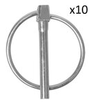 Locking pin 6mm with ring x10 pieces