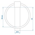 Locking pin 10mm with ring x10 pieces
