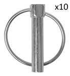 Locking pin 10mm with ring x10 pieces