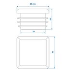 End cap 30x30mm x10 stuks