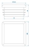 End cap 40x40mm x10 stuks