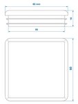 End cap 60x60mm x10 stuks