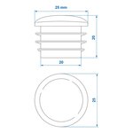 End cap Ø25mm x10 stuks