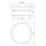 End cap Ø30mm x10 stuks