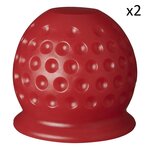 Tow bar cap Golf ball red x2 stuks