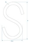 S-hook dia 4mm 4.4x2.1cm x10 pieces