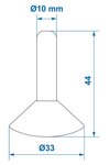 Rain cap for tent pole x10 stuks