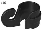 Tent clip for tent pole 19-22mm with hook x10 stuks