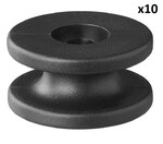 Rope hook round PVC diameter 30 x 15 mm x10 pieces