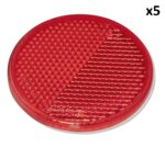 Reflector red 60mm self-adhesive x5 pieces