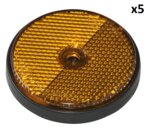 Reflector orange 60mm screw mounting x5 pieces