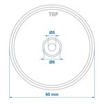 Reflector red 60mm screw mounting x5 pieces