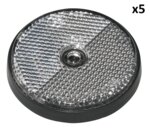 Reflector white 60mm screw mounting x5 pieces