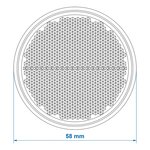 Reflector white 58mm self-adhesive with base plate x5 pieces