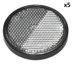 Reflector white 58mm self-adhesive with base plate x5 pieces