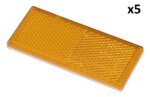 Orange reflector 82x36mm self-adhesive x5 pieces