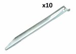 Tent peg 22cm metal half-round x10 pieces