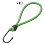 Hook metal with elastic loop for trailer net/tent/tarpaulin x10 pieces
