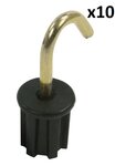 Tent cap 25mm with round hook x10 pieces