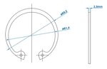Circlip dia 64mm x10 pieces
