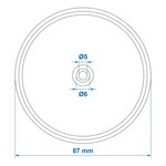 Reflector red 80mm screw attachment x10 pieces