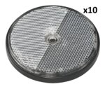 Reflector white 80mm screw mounting x10 pieces