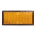 Orange reflector 85x39mm self-adhesive with base plate x10 pieces