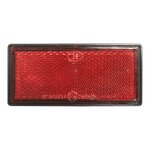 Reflector red 85x39mm self-adhesive with base plate x10 pieces