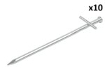 Metal ground peg 17 cm with welded cross pin x10 pieces