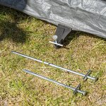 Metal ground peg 23 cm with welded cross pin x10 pieces