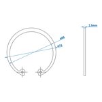 Circlip diameter 72 mm x10 pieces