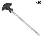 Tent peg 20.5 cm galvanized steel screw-in x10 pieces