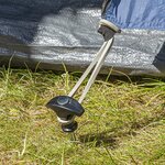 Tent peg 20.5 cm galvanized steel screw-in x10 pieces