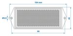 Reflector red 104x40mm screw mounting x10 pieces