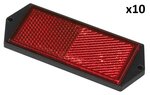 Reflector red 104x40mm screw mounting x10 pieces