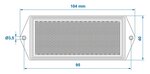 Reflector white 104x40mm screw mounting x10 pieces