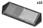 Reflector white 104x40mm screw mounting x10 pieces