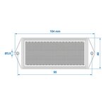 Reflector orange 104x40mm screw mounting x10 pieces