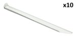 Tent peg 22cm aluminum half-round x10 pieces