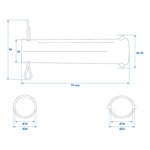 Shaft for jockey wheel 35 mm x10 pieces
