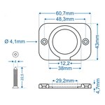 Single flush-mount installation frame x10 pieces