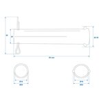 Shaft for jockey wheel 60 mm x10 pieces