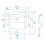 Two-piece tie-down ring 42 x 36 mm x10 pieces