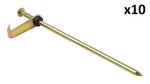 Rock pin 21cm metal with hook x10 pieces