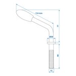 Spindle for jockey wheel clamp 48 mm x10 pieces