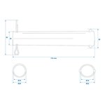 Axle for jockey wheel 48 mm x10 pieces